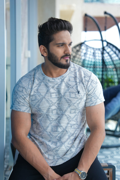 Cotton Knit Round Neck T-Shirt