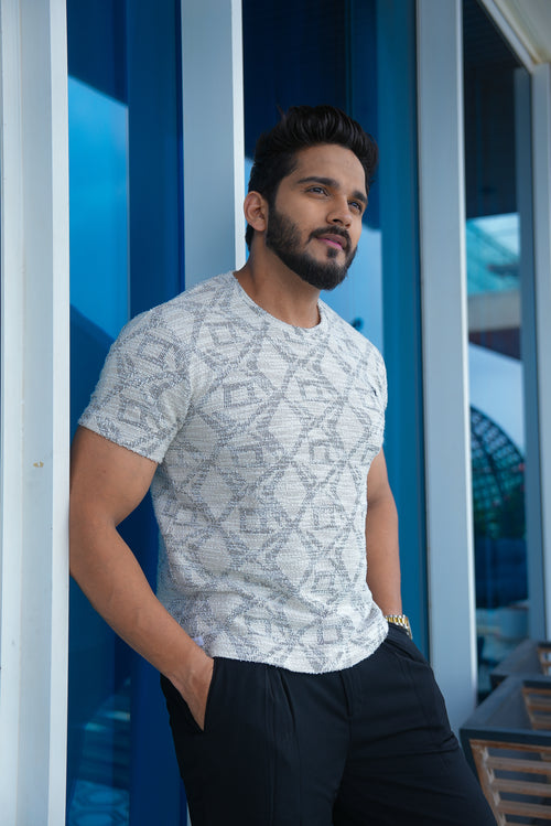 Cotton Knit Round Neck T-Shirt