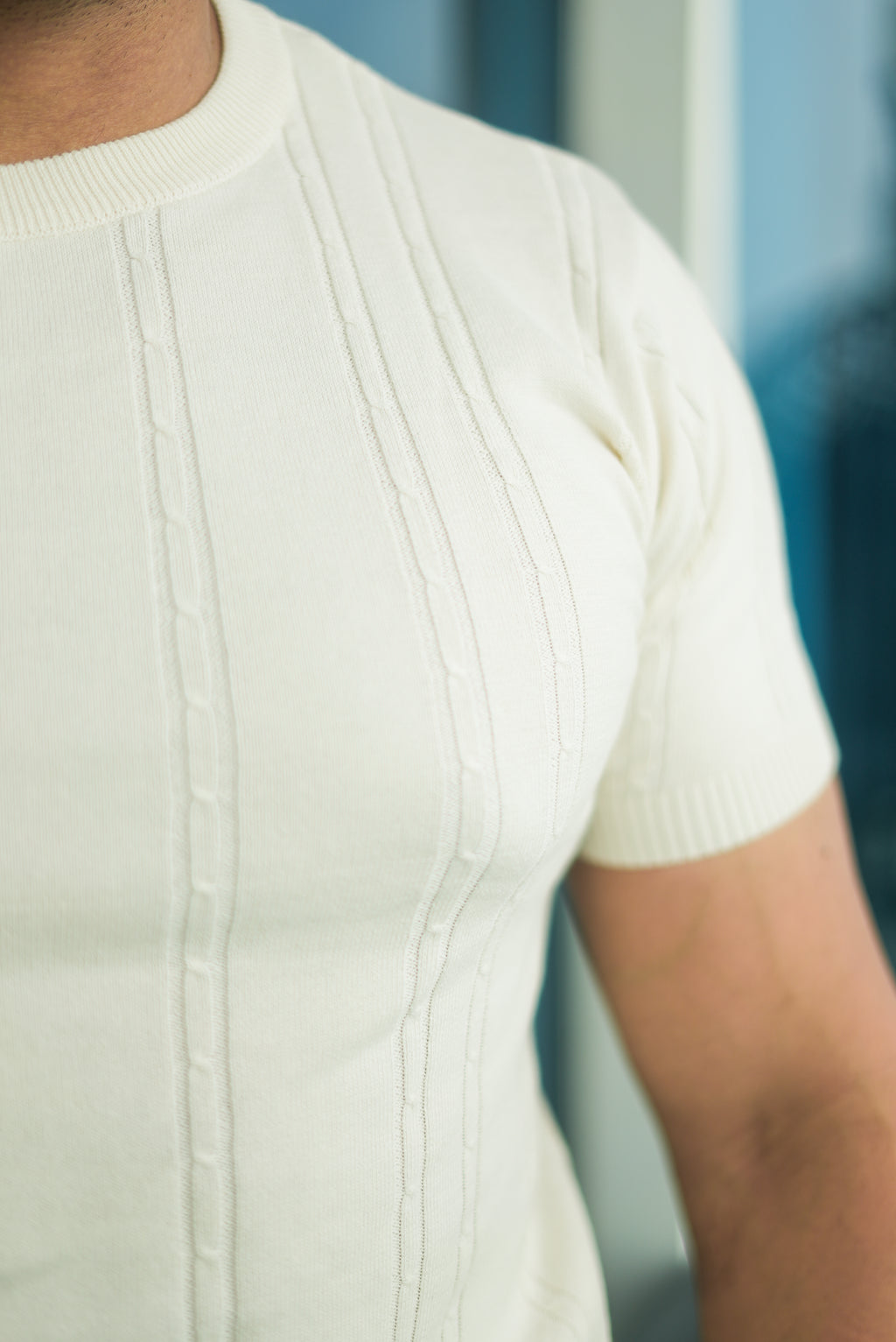 Knit Textured Round Neck