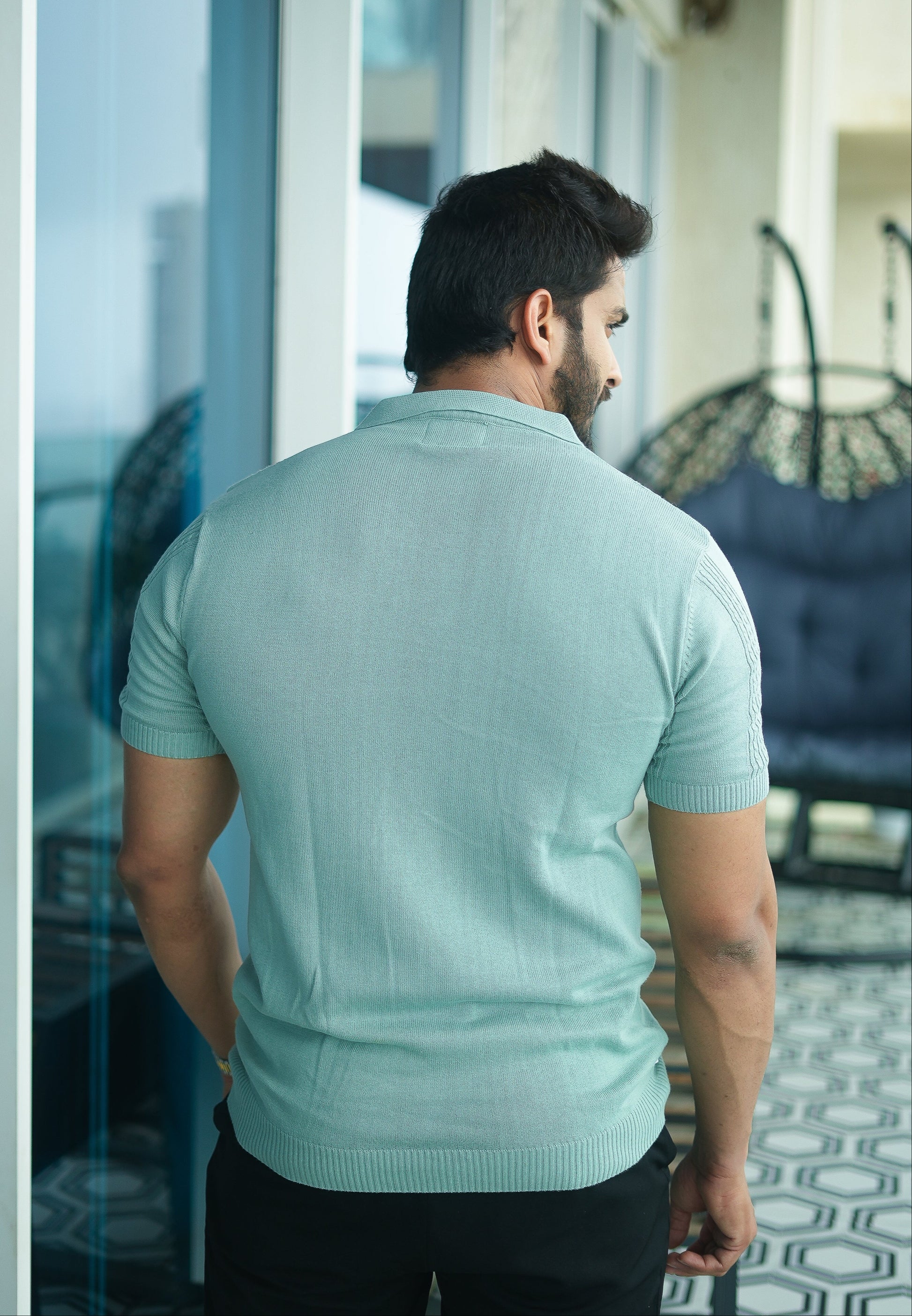 Textured Polo Half Sleeves